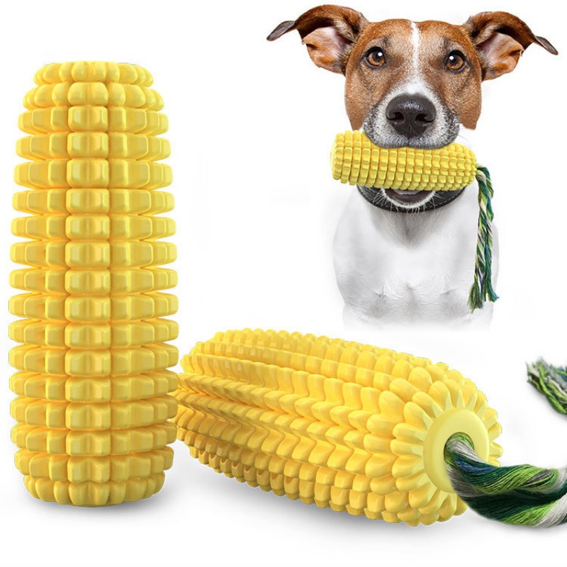 Corn Dog Stick - 삐걱거리는 옥수수 모양 칫솔 씹는 막대