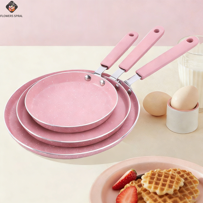 Egg Waffle Pan - 1. 논스틱 핑크 프라이팬, 스테이크, 계란,