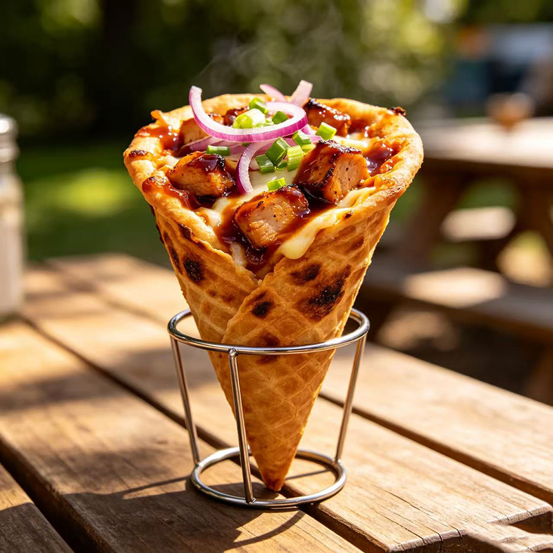 Waffle Cone Maker - 식용 커피컵 차 메이커 신선한 피자