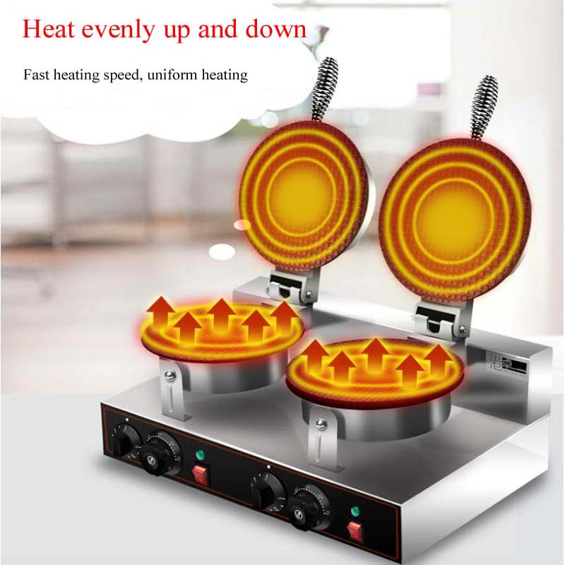 상업용 더블 라운드 와플 메이커 와플 콘 베이커리 메이 - Waffle Cone Maker 리뷰 및 가격
