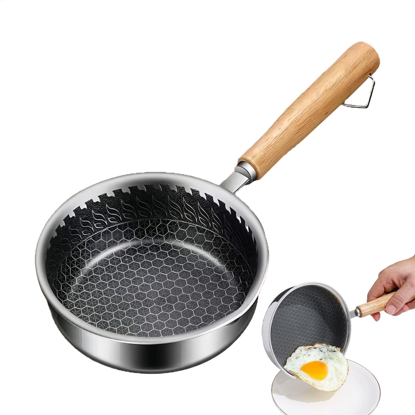 논스틱 미니 프라이팬 나무 손잡이 프라이팬 소스팬 계란 - Egg Waffle Pan 리뷰 및 가격